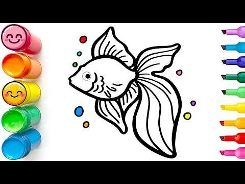 Drawing and Coloring a Vibrant fish | Easy Step by Step Tutorial for Beginners