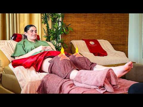 ASMR: Chinese FIRE FOOT MASSAGE 🔥 Ginger Therapy for Deep Sleep