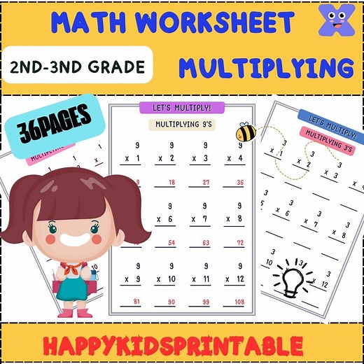 Multiplication Worksheets: Single Digit Math Practice (PDF Download) - Etsy