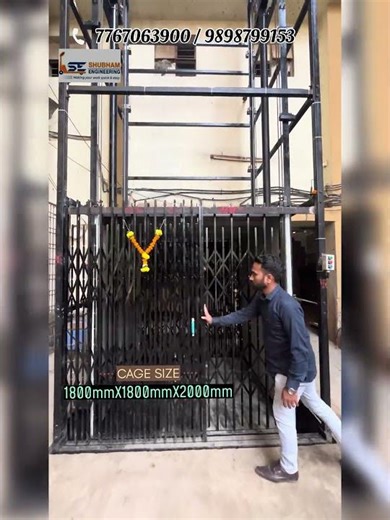 Premium 2 Ton Goods Lift for Industrial Use 💪 #hydrauliclift #trending #viralreels #shorts #news