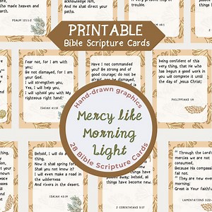 Autumn Scripture Cards | Printable Bible Encouragement Gift | Woodland Bible Verse Cards | Gift for Church Friends - Etsy