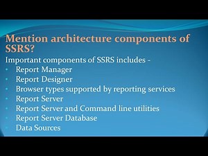 SSRS Interview Questions and Answers for freshers and experienced– Part 2