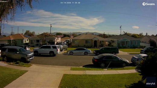 Wild moment construction workers jump across rooftops as ICE swarms site