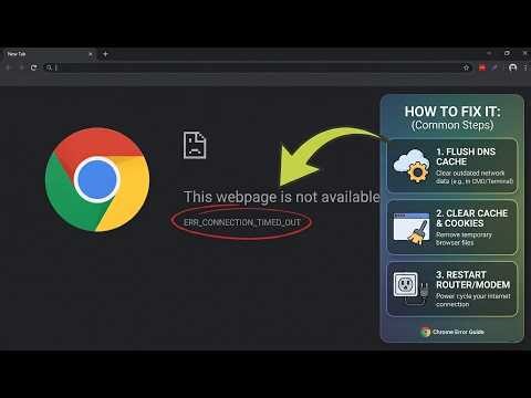 FIX Chrome "ERR_CONNECTION_TIMED_OUT" Error - 2026 Guide