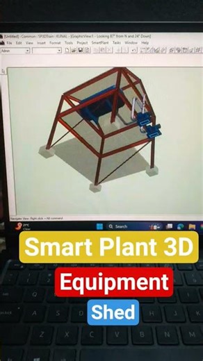 Equipment Shed Modeling in SP3D #design #3dmodeling #shorts #viralshort #trendingshorts #sp3d #3d