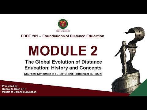 Global Evolution of Distance Education: History and Concepts Part 1