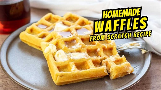 The BEST Homemade Waffles Recipe (Crispy on the Outside, Fluffy on the Inside!)