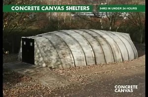 Tents that turn into concrete in less than 24 hours.