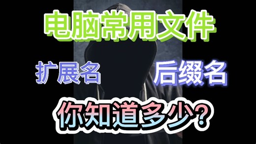电脑常用文件扩展名，你知道吗？