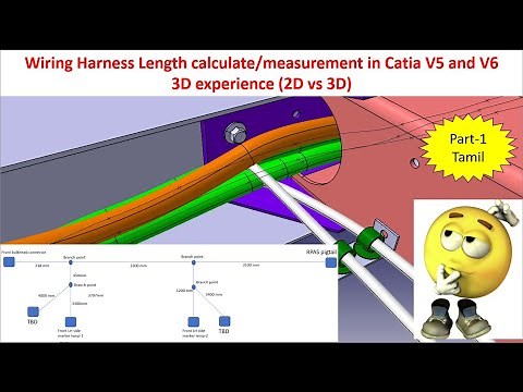 Wiring Harness Length Calculate and measurement in Catia V5 and V6 2D vs 3D experience