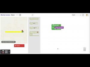 Blockly Games Maze level 3 solution