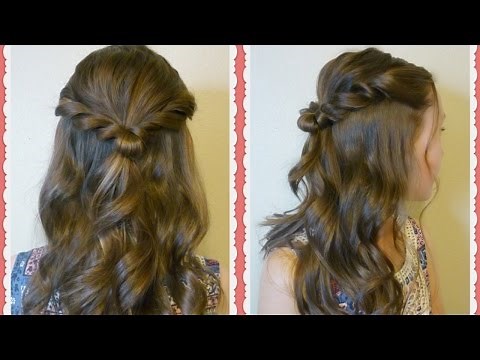 Easy Prom Hair Tutorial - Romantic Twist Half Up Hairstyle