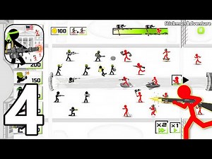 Stickman Army : The Defenders - Gameplay Part 4 Levels 11-12 New Update Stick War Army Commander