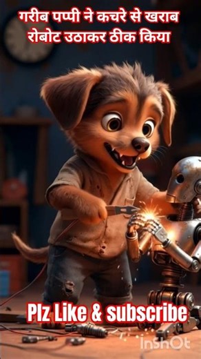 #shorts #love #cute “The Puppy Who Fixed a Robot” #ai #animation #robot #viral