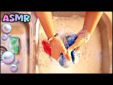 ASMR Towel Washing: Deep Cleaning with Foam, Soap & Water Sounds | Relaxing ASMR for Sleep
