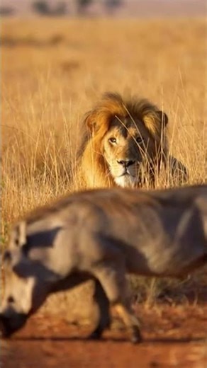 He Turned Around… and Saw a Lion 😭🐗