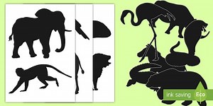 Animals Shadow Puppets Cut-Outs