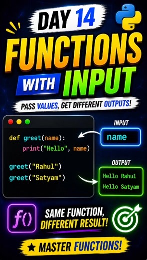 Day 14 Learning Python #Python #Functions #Coding #LearnPython #Programming