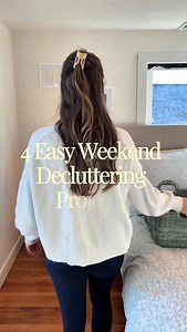 4 easy weekend decluttering projects that will have you feeling SO much better by Monday ✨ If you want a calmer home and an easier week, start here- no full-house overhaul required. 1️⃣ Your nightstand My favorite place to start. Create your own peace. A calm nightstand = better sleep, better mornings, better days. 2️⃣ Bathroom vanity Getting ready instantly becomes faster and more enjoyable when everything has a place. Hotel-level calm, at home. 3️⃣ The junk drawer No more shoving it shut or di