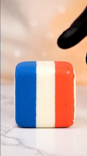 🇫🇷 ASMR — Cutting a French Macaron Cream Cube | Soft Miniatures Flow Like Viscous Jelly #asmr