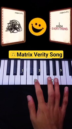 Verity Matrix Edit (Easy Piano Tutorial) #verity #shorts