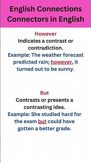 English Connections/Connectors in English Grammar
