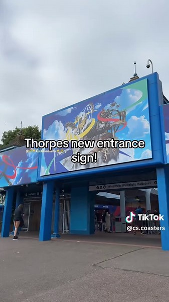 Thorpe Park's New Entrance Sign Unveiled!
