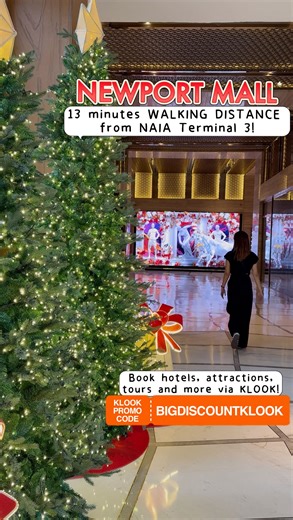 Newport Mall is just a 13-minute walk from NAIA Terminal 3 via the Runway Bridge. The mall is connected to Hilton Manila, Marriott Hotel, and Hotel Okura. You can book these hotels via Klook and get a discount using my promo code! ✨ Klook Code: BIGDISCOUNTKLOOK #newportmall #wheretogo #pasay #manila Newport Mall • Manila Travel • Places to Visit • Metro Manila • Near NAIA • Airport Shopping • Where to Go in Manila • Philippine Travel • Luxury Hotels Manila • Hilton Manila • Marriott Manila • Hot