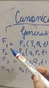 Generating functions F1,F2,F3 , F4 IN Canonical transformation in CLASSICAL PHYSICS#csir_physics