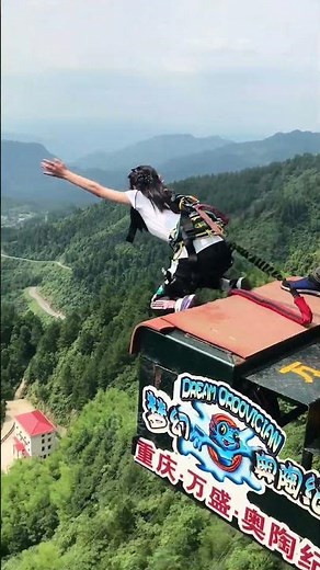 Insane falling speed in first person view+:Asmr Bungee Jumping