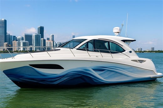 Ocean Wave Boat Wrap – Blue Gradient Marine Vinyl Graphics for Hull Side, Premium Peel and Stick Ocean Water Design, Custom Boat Wrap - Etsy