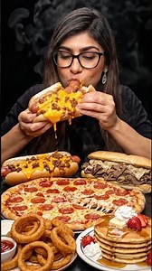 🔥 Mia Khalifa Ultimate American Mukbang Challenge | Giant Hot Dog, Pizza & Cheesesteak 🍕🌭