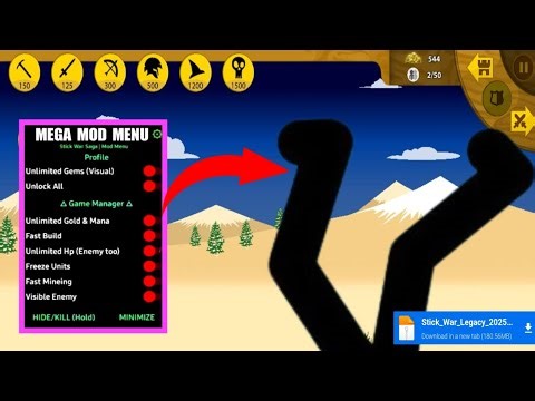 Unbelievable! Stick War Legacy Mod Menu Latest Version 2025.1.123 Unlimited Everything 😁..