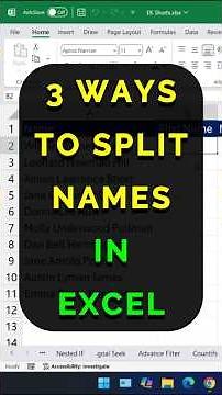 3 Ways to Split Names in Excel
