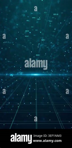 Cyber Big Data Flow Particles Bokeh. Data technology background. Big data visualization. Flow data. Digital Neural Network AI Artificial Intelligence Machine Deep Learning Digital Science AI algorithm Stock Video Footage - Alamy