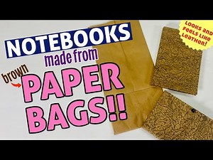 QUICK AND EASY NOTEBOOK DIY!! amazing way to use BROWN PAPER BAGS!!