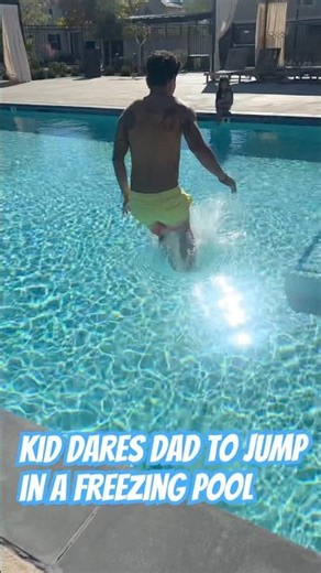 Dad's Epic Freezing Pool Challenge!