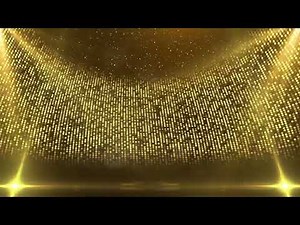 Golden Bokeh Particles Sparkle Animated Motion Graphics Background Video | Gold Animation Overlay