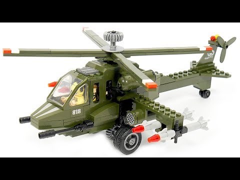 How to build LEGO Military helicopter - Enlighten Brick Combat Zones 818 Helicopter