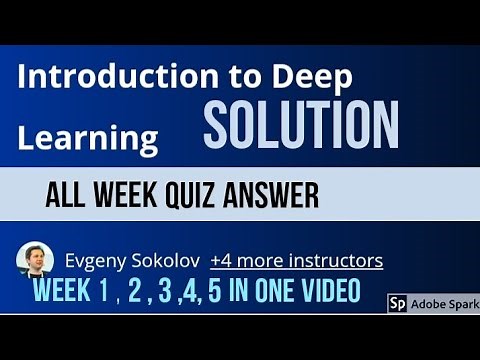 Introduction to deep learning course 1 all quiz answer | specialization in advance machine learning