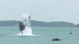 WW2 depth charge safely detonated off Guernsey