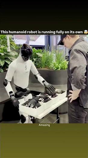 This humanoid robot is running fully on its own 🤯 #shorts