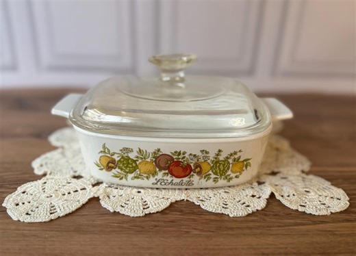 Vintage Corningware L’echalote Casserole Dish With Lid | 1 Quart - Etsy
