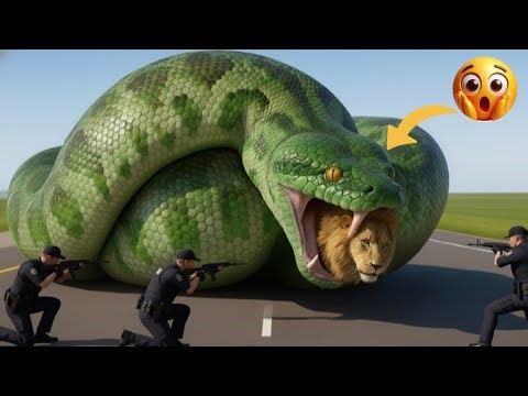 "Emotional Rescue, Python Attacked on African's Mother Lion"🐍🦁