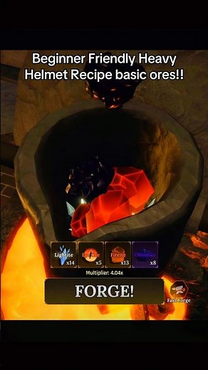 The Beat Heavy Helmet Recipe in The Forge For Beginners!!! #theforge #roblox #newrobloxgame #shorts