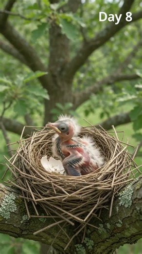 20 Days of Bird Growth in 10 Seconds | Egg to Bird Time-Lapse #Shorts #BirdWatching #TimeLapse