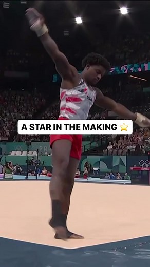 UNREAL floor routine from Frederick Richard. 😮 #ParisOlympics #frederickflips #teamusa #usagymnastics