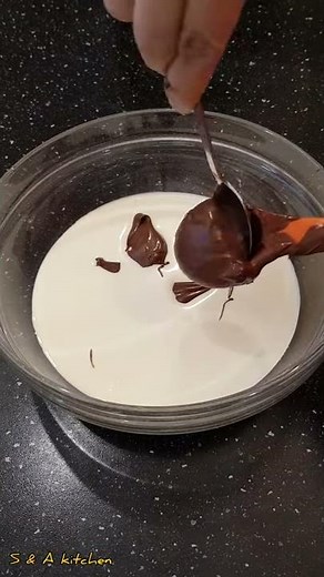 Diy Real Nutella Milk IceCream #Shorts