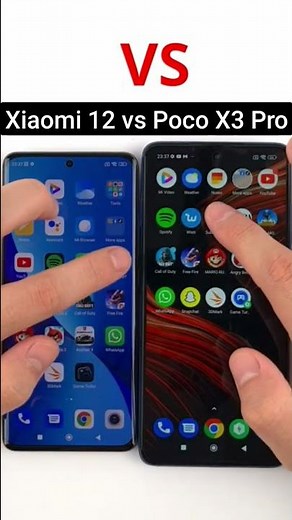 Xiaomi 12 vs Poco X3 Pro Speed Test