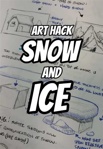 Art Hacks for Drawing Snow and Ice in Winter